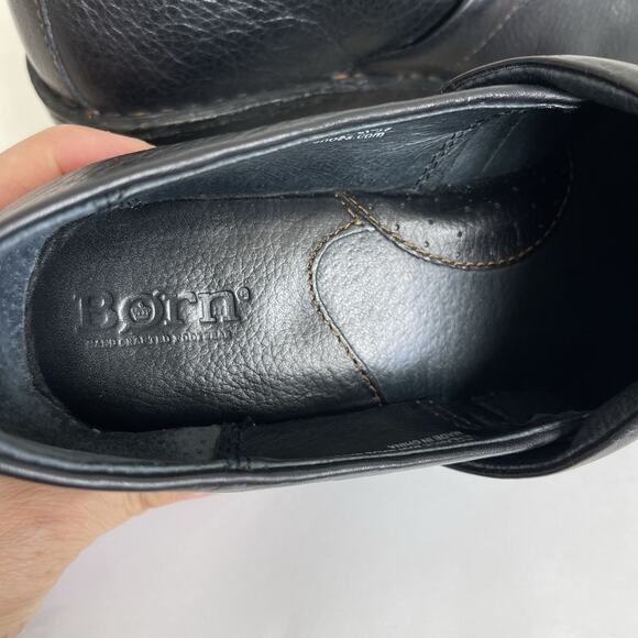 Born Black Leather Slip On Mule Clogs Shoes Women's EU 40 - US 8.5 M/W - Picture 6 of 11